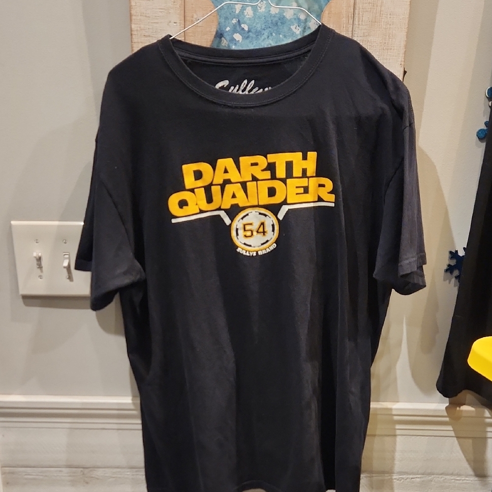 EUC Sully's Darth Quaider #54 Men's Black Graphic T-Shirt Sz XL